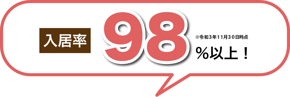 入居率98％以上